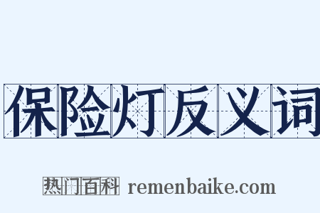 保险灯反义词是什么意思的图片